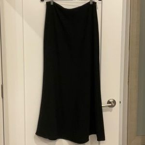 Zara long fluted black skirt